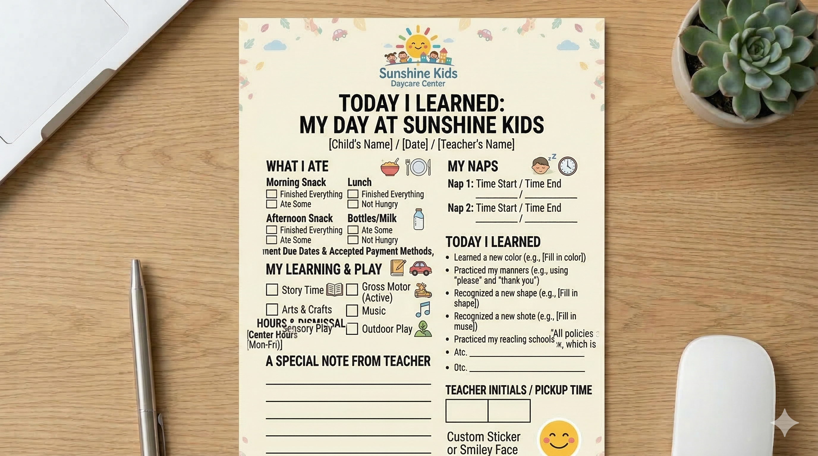 Daily Report Document